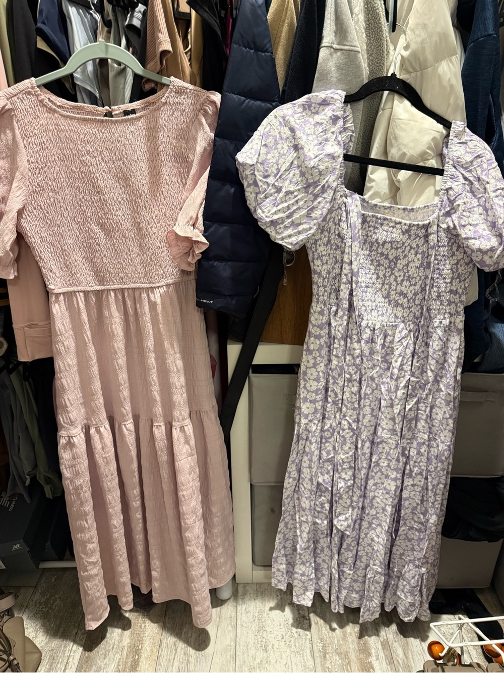 Women’s Pink Tiered Midi Dress bundle